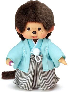 NEW Monchhichi Montsuki Hakama Monchhichi-Kun Plush Doll - Limited Edition